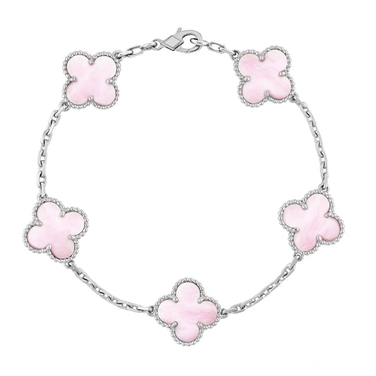 TRIFOGLIO BRACCIALETTO | ARGENTO ROSA