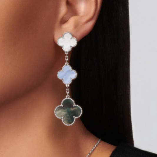 COKI DREIER ORECCHINI | BIANCO, BLU, GRIGIO, ARGENTO