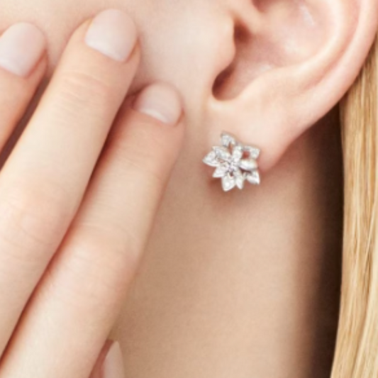SCHNEEFLOCKEN ORECCHINI | DIAMANTE / ARGENTO