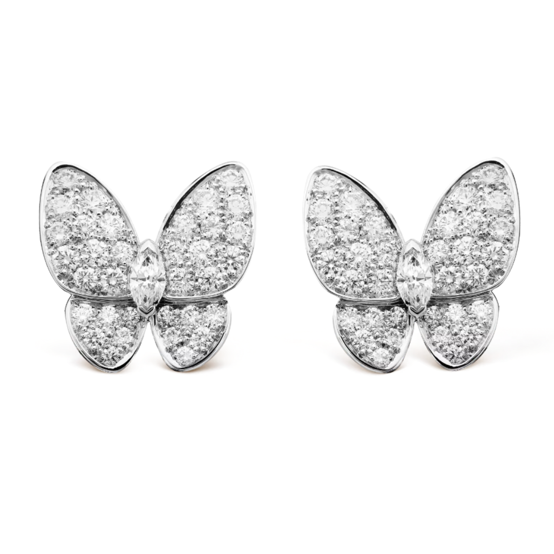 AMBER FALENA ORECCHINI | DIAMANTE ARGENTO