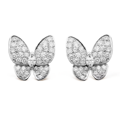 AMBER FALENA ORECCHINI | DIAMANTE ARGENTO