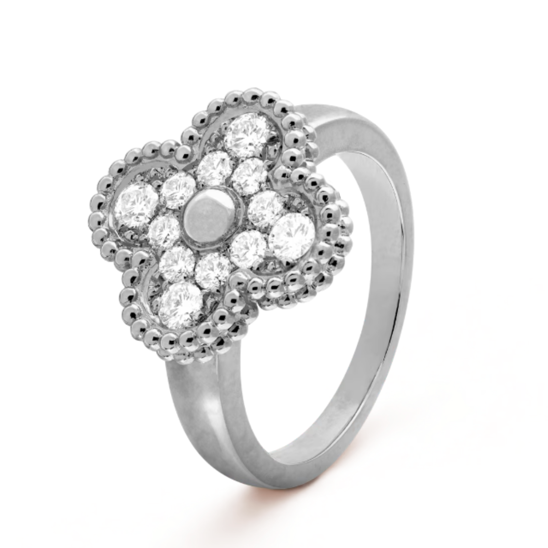 AMBER ANELLO DELUXE | DIAMANTE ARGENTO