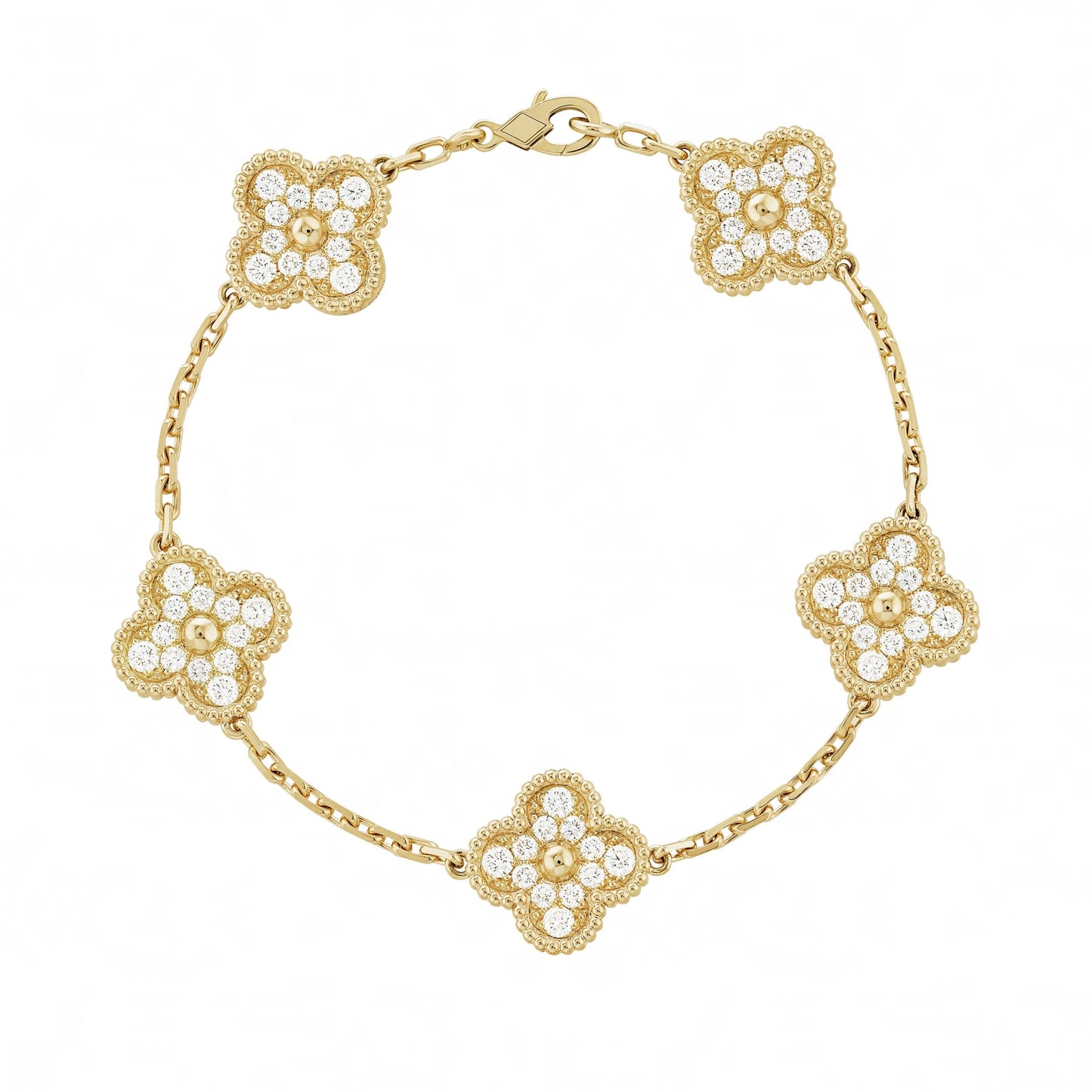 TRIFOGLIO BRACCIALETTO DELUXE | DIAMANTE ORO