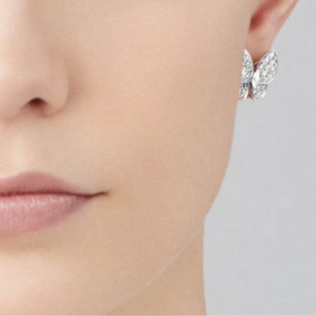 AMBER FALENA ORECCHINI | DIAMANTE ARGENTO