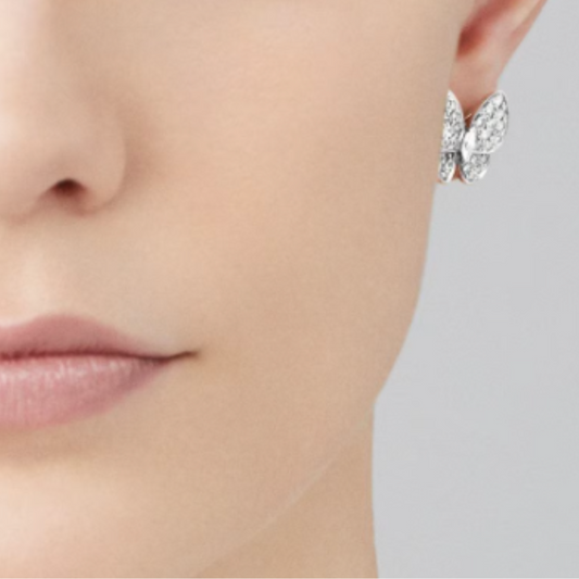 AMBER FALENA ORECCHINI | DIAMANTE ARGENTO