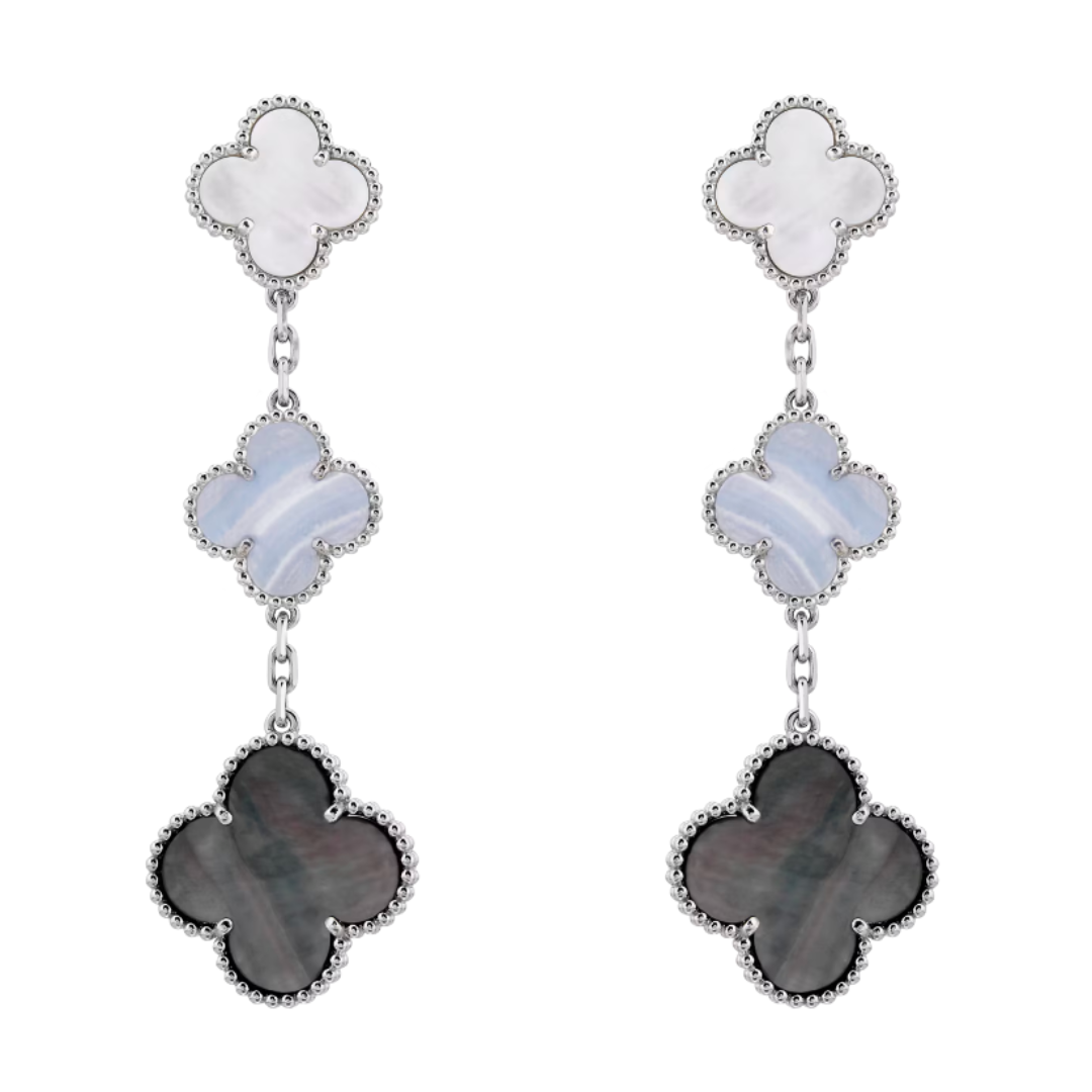 COKI DREIER ORECCHINI | BIANCO, BLU, GRIGIO, ARGENTO