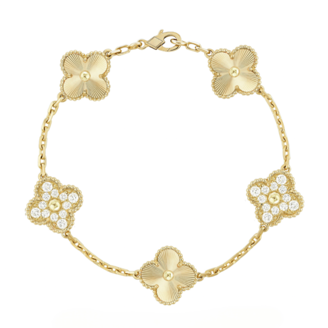 TRIFOGLIO BRACCIALETTO DELUXE | DIAMANTE ORO