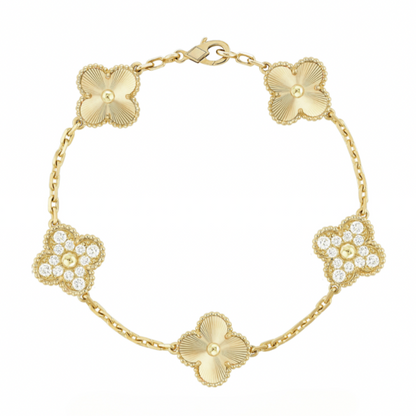 TRIFOGLIO BRACCIALETTO DELUXE | DIAMANTE ORO