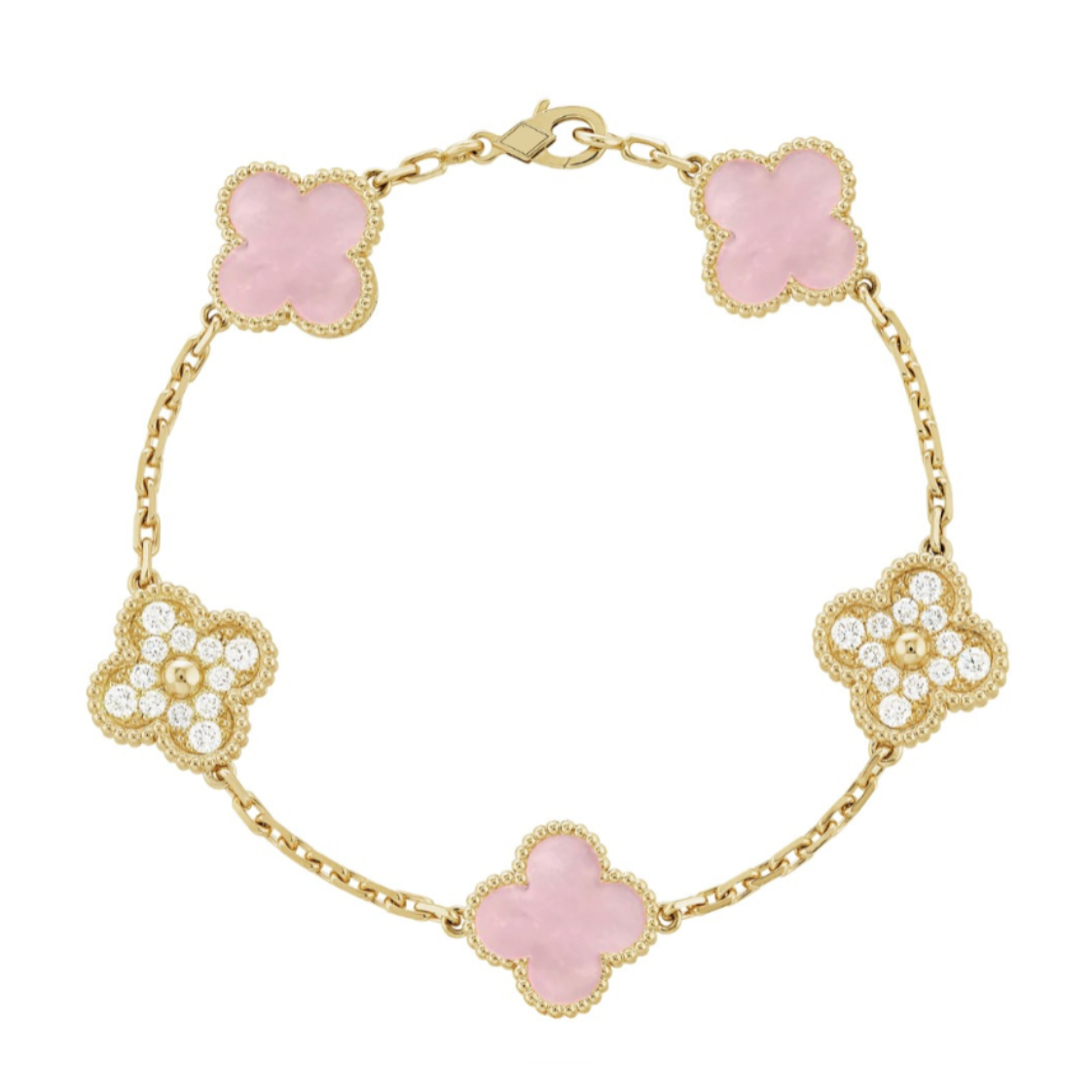 TRIFOGLIO BRACCIALETTO DELUXE | DIAMANTE ORO