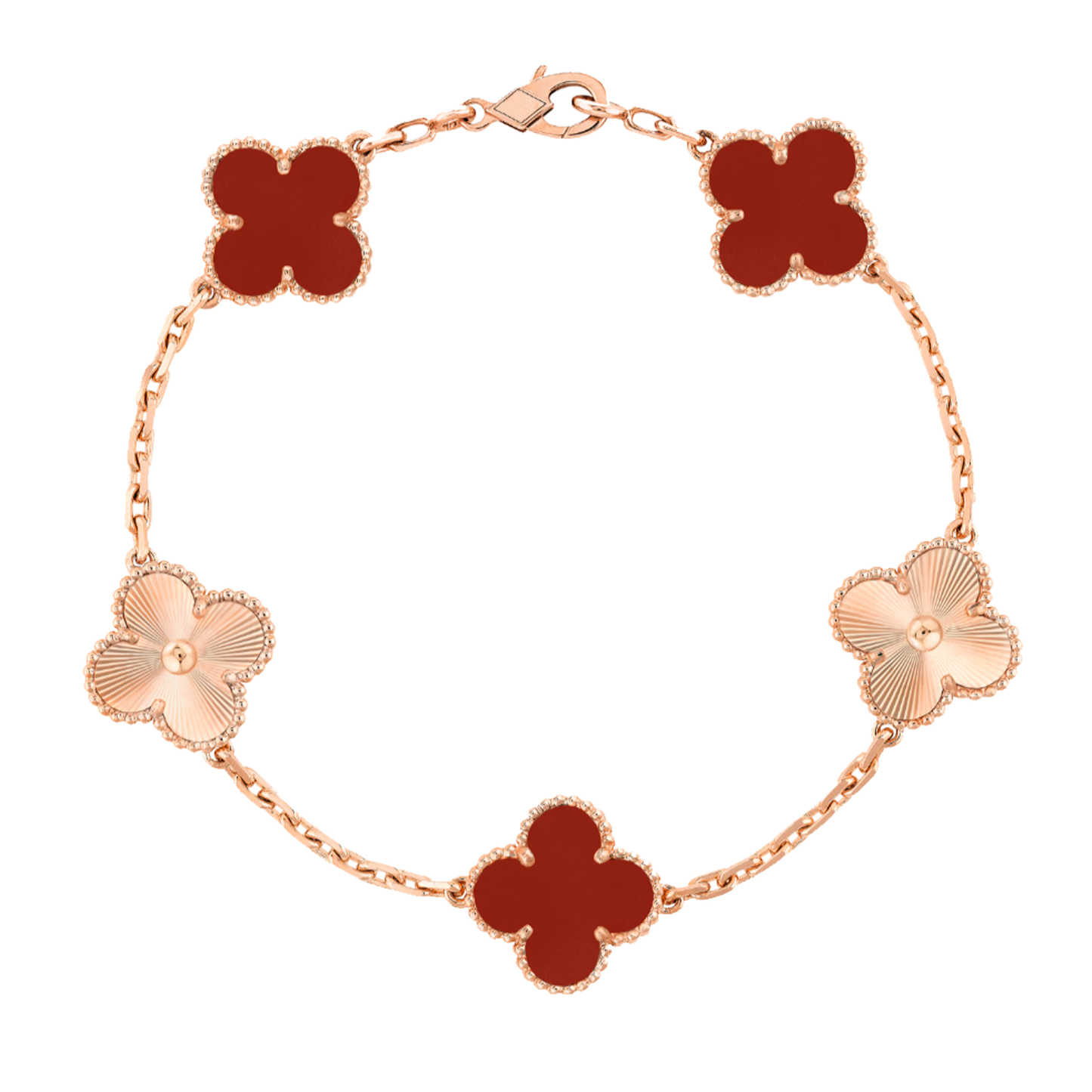 TRIFOGLIO BRACCIALETTO | ROSA ORO ROSSO