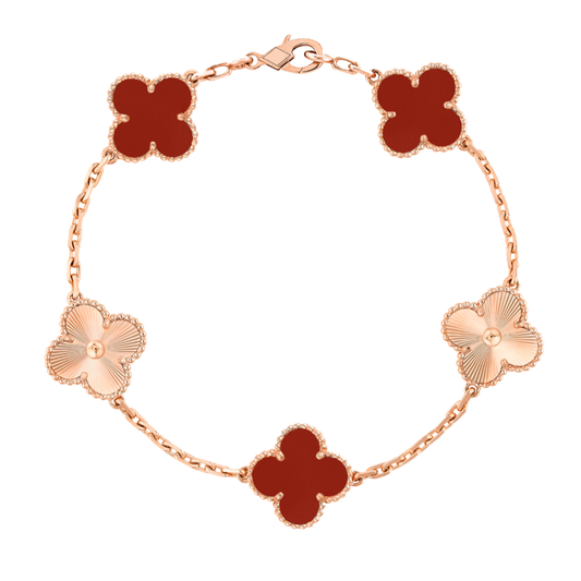 TRIFOGLIO BRACCIALETTO | ROSA ORO ROSSO