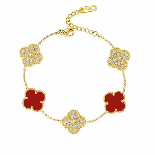 TRIFOGLIO BRACCIALETTO DELUXE | ROSSO