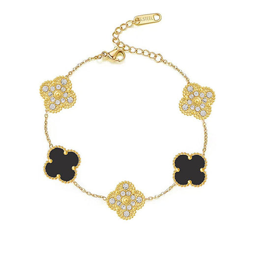 TRIFOGLIO BRACCIALETTO DELUXE | ORO NERO