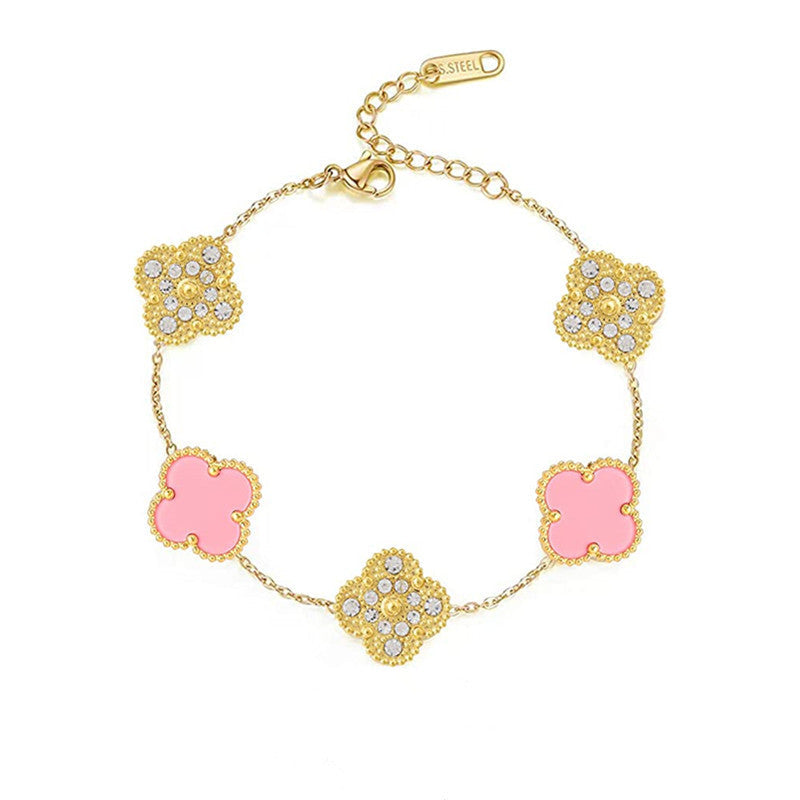TRIFOGLIO BRACCIALETTO DELUXE | ORO ROSA