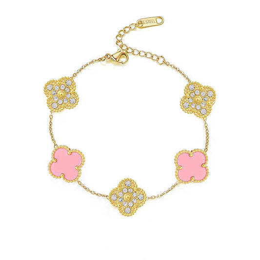 TRIFOGLIO BRACCIALETTO DELUXE | ORO ROSA