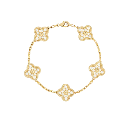 TRIFOGLIO BRACCIALETTO DELUXE | ORO DIAMANTE