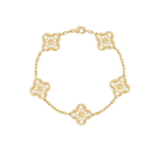TRIFOGLIO BRACCIALETTO DELUXE | ORO DIAMANTE