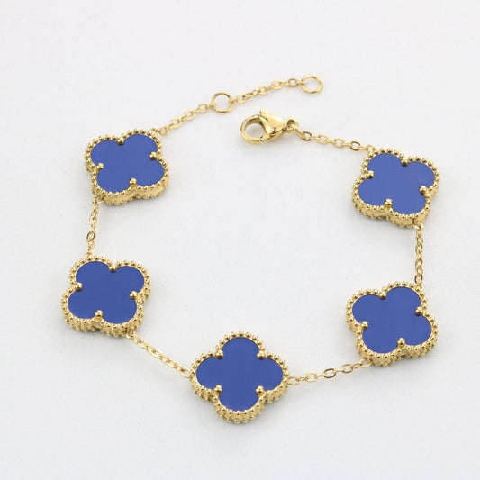 TRIFOGLIO BRACCIALETTO | ORO BLU